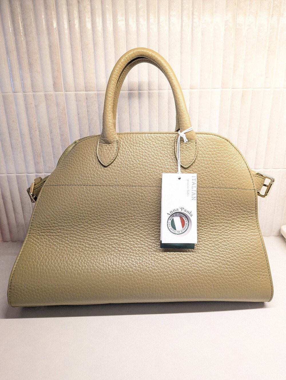 NWT Anna Paolo Riva Italian Leather & Suede Handbag